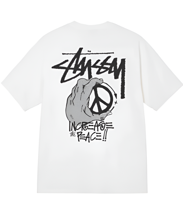 UrbanOutfits Oversized T-shirt White / S STUSSY PEACE Oversized T-shirt [ Unisex ]