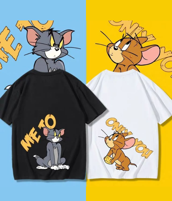 UrbanOutfits Oversized T-shirt White / S TOM & JERRY - Women Oversized T-shirt