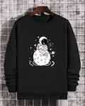UrbanOutfits sweatshirt Black / Cotton-Fleece / S Astronaut - Oversized sweatshirt
