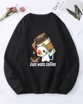 UrbanOutfits sweatshirt Black / Cotton-Fleece / S Cartoon- Oversized sweatshirt [ Unisex ]