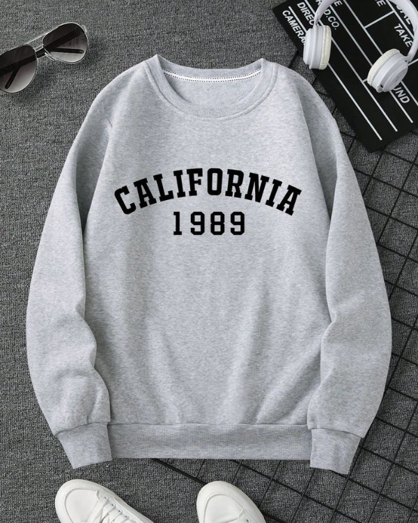 UrbanOutfits sweatshirt Gray / Cotton-Fleece / S California - Unisex Oversized sweatshirt