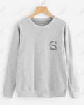 UrbanOutfits sweatshirt Gray / Cotton-Fleece / S Dinosaur - Unisex Oversized sweatshirt