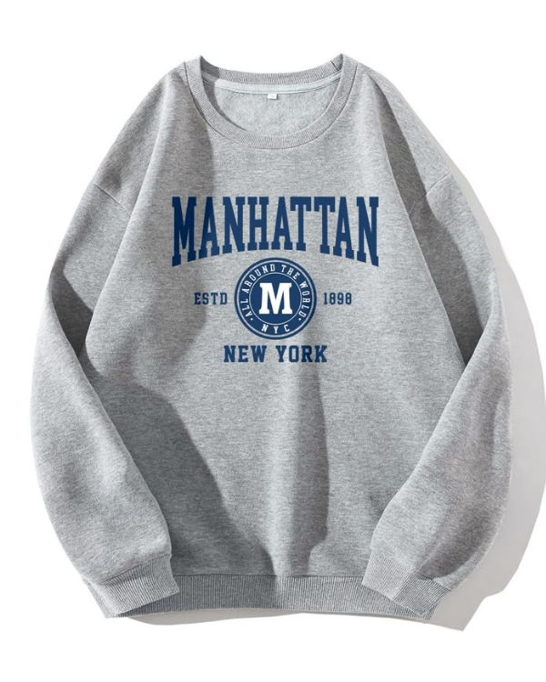 UrbanOutfits sweatshirt Gray / Cotton-Fleece / S Manhattan - Unisex Oversized sweatshirt