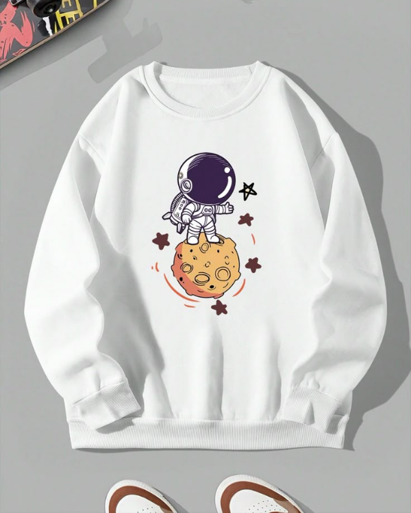 UrbanOutfits sweatshirt White / Cotton-Fleece / S Astronaut - Oversized sweatshirt