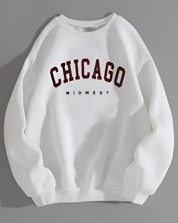 UrbanOutfits sweatshirt White / Cotton-Fleece / S Chicago - Oversized sweatshirt [ Unisex ]