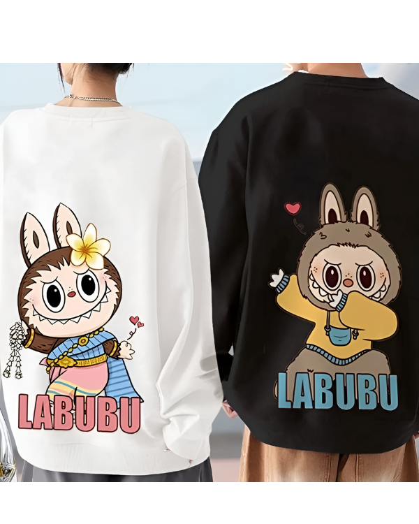 UrbanOutfits sweatshirt White / Cotton-Fleece / S Couple Labubu - Oversized sweatshirt