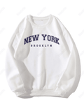 UrbanOutfits sweatshirt White / Cotton-Fleece / S New York - Oversized sweatshirt
