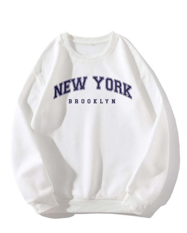 UrbanOutfits sweatshirt White / Cotton-Fleece / S New York - Oversized sweatshirt