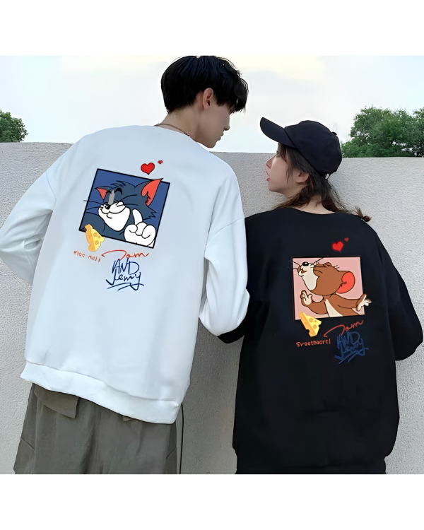UrbanOutfits sweatshirt White / Cotton-Fleece / S Tom & Jerry - Oversized sweatshirt [ Unisex ]