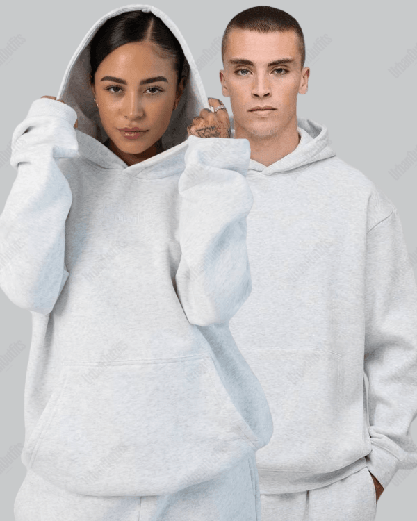 UrbanOutfits Unisex Oversized plain hoodie Basic Oversized Hoodie - LIGHT GRAY MWNS