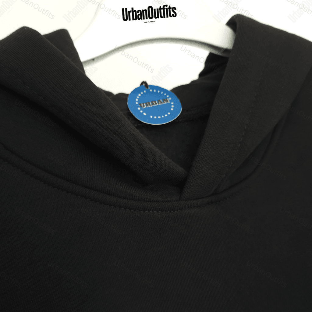 UrbanOutfits Unisex Oversized plain hoodie Black Oversized Plain Hoodie