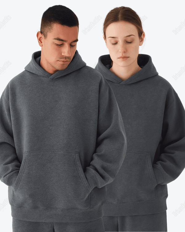 UrbanOutfits Unisex Oversized plain hoodie Dark Gray ' mwans 'Oversized Plain Hoodie