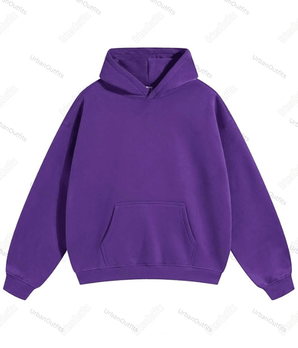 UrbanOutfits Unisex Oversized plain hoodie Dark purple Oversized Plain Hoodie