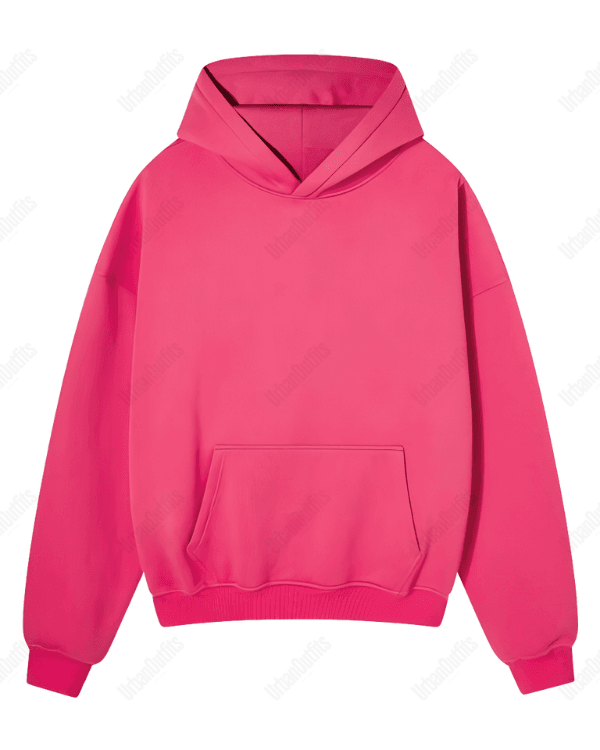 UrbanOutfits Unisex Oversized plain hoodie Fuchsia / Cotton-Fleece / S Basic Oversized Hoodie - FUCHSIA