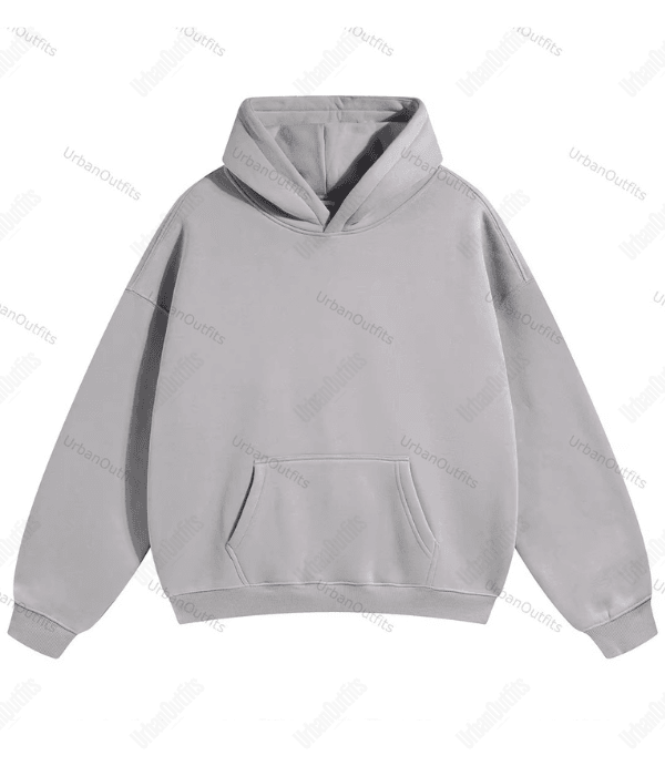 UrbanOutfits Unisex Oversized plain hoodie Gray Oversized Plain Hoodie