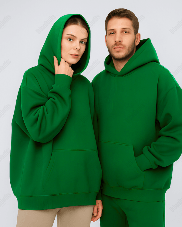 UrbanOutfits Unisex Oversized plain hoodie Green Oversized Plain Hoodies