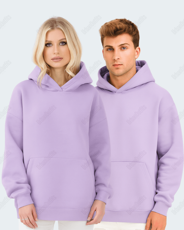 UrbanOutfits Unisex Oversized plain hoodie Light purple Oversized Plain Hoodie
