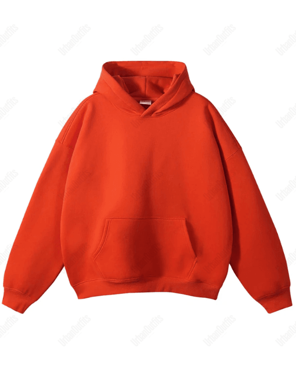 UrbanOutfits Unisex Oversized plain hoodie 'Orange ' Oversized Plain Hoodie