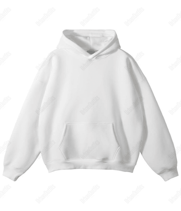 UrbanOutfits Unisex Oversized plain hoodie White Oversized Plain Hoodie