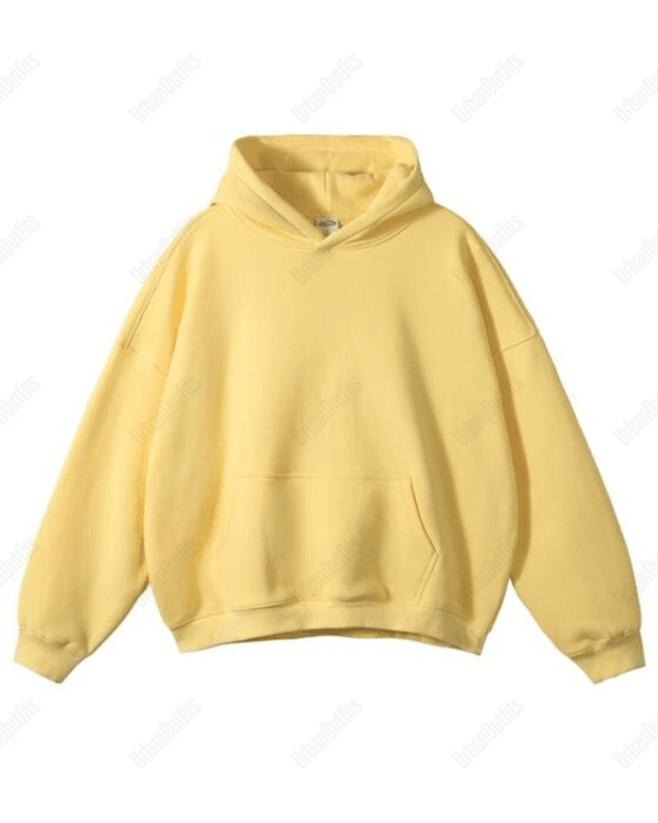 UrbanOutfits Unisex Oversized plain hoodie yellow / Cotton-Fleece / S Basic Oversized Hoodie - YELLOW