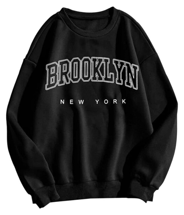 UrbanOutfits Unisex Oversized Sweatshirts Black / Cotton-Fleece / S 'Brooklyn ' Unisex Oversized Sweatshirt