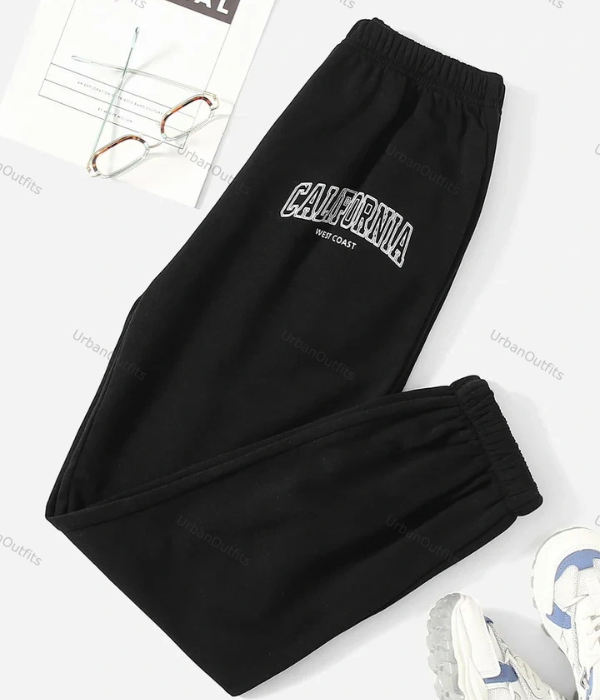 UrbanOutfits Unisex Sweatpants Black / Cotton-Fleece / S 'California ' Unisex Oversized Sweatpants