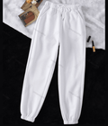 UrbanOutfits Unisex Sweatpants White / Cotton-Fleece / S Unisex Oversized Plain Sweatpant