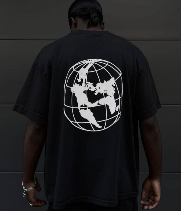 UrbanOutfits Unisex T-shirts Black / S World Map Oversized T-shirt [ UNISEX ]