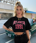 UrbanOutfits Women Crop Top Black / S ATLANTA Women Crop-Top