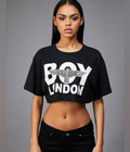 UrbanOutfits Women Crop Top Black / S London Boy Oversized Crop Top