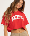 UrbanOutfits Women Crop Top Red / S ARIZONA Oversized Crop Top