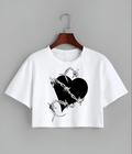 UrbanOutfits Women Crop Top White / S HEART Women Crop-Top