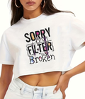 UrbanOutfits Women Crop Top White / S Oversized Crop Top