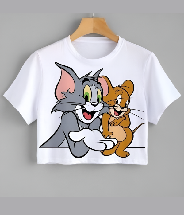 UrbanOutfits Women Crop Top White / S Tom&Jerry Women Crop-Top