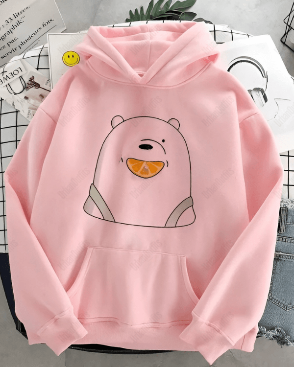 UrbanOutfits Women Oversized Hoodie Baby pink / Cotton-Fleece / S Bear - Women Oversized Hoodie