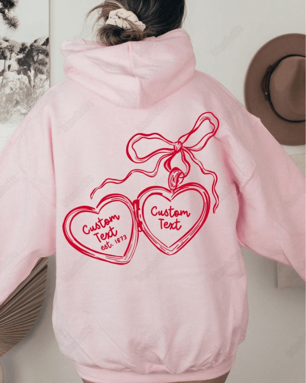 UrbanOutfits Women Oversized Hoodie Baby pink / Cotton-Fleece / S Custom Text - Women Oversized Hoodie
