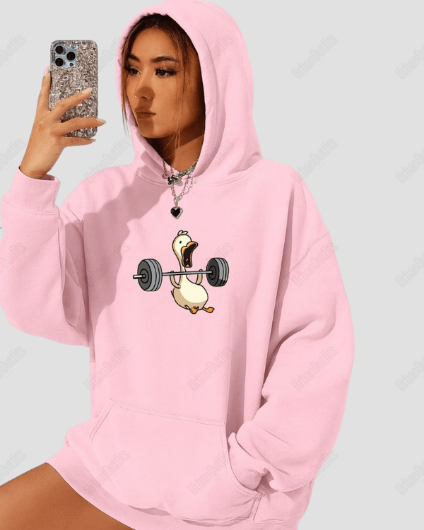 UrbanOutfits Women Oversized Hoodie Baby pink / Cotton-Fleece / S Duck Deadlift  - Women Oversized Hoodie