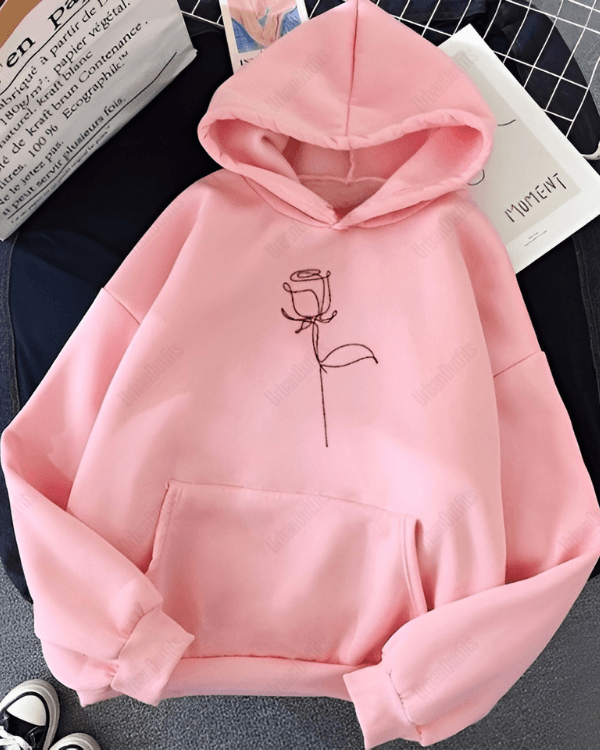 UrbanOutfits Women Oversized Hoodie Baby pink / Cotton-Fleece / S Rose - Women Oversized Hoodie