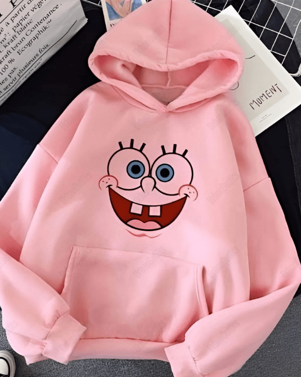 UrbanOutfits Women Oversized Hoodie Baby pink / Cotton-Fleece / S SpongeBob - Women Oversized Hoodie