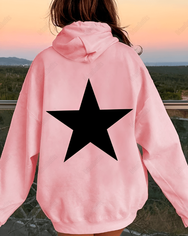 UrbanOutfits Women Oversized Hoodie Baby pink / Cotton-Fleece / S STAR - Women Oversized Hoodie
