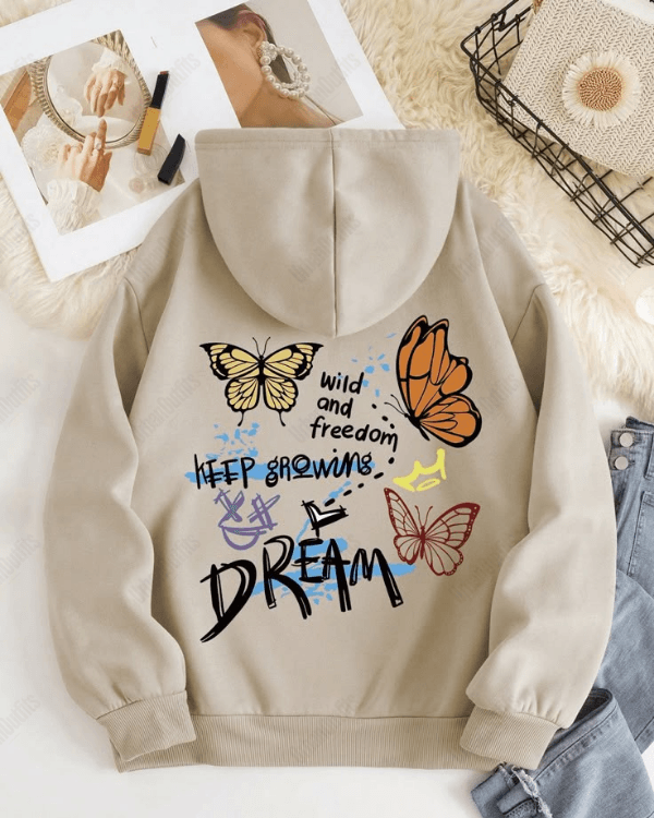 UrbanOutfits Women Oversized Hoodie Beige / Cotton-Fleece / S Dream - Women Oversized Hoodie