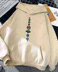 UrbanOutfits Women Oversized Hoodie Beige / Cotton-Fleece / S Planets - Women Oversized Hoodie