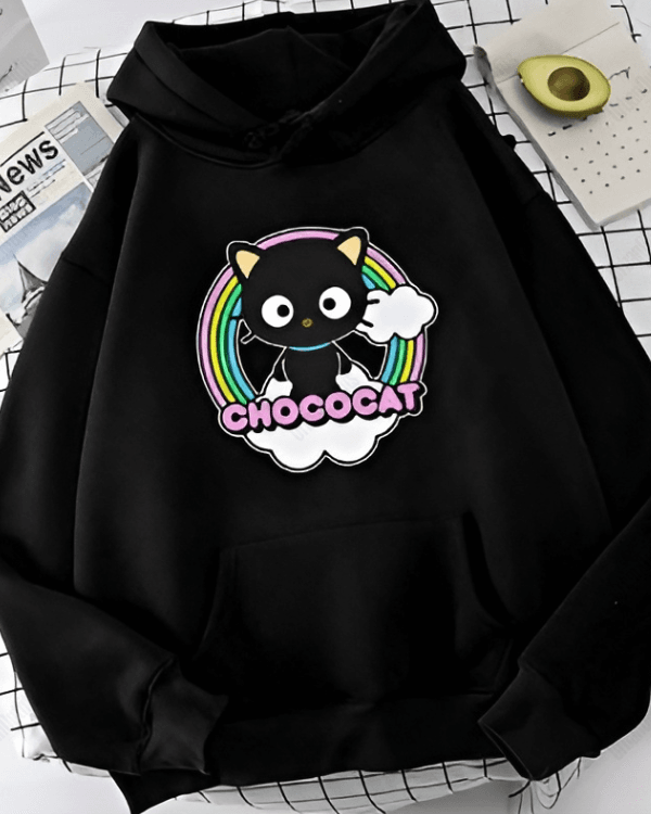 UrbanOutfits Women Oversized Hoodie Black / Cotton-Fleece / S Chococat - Women Oversized Hoodie