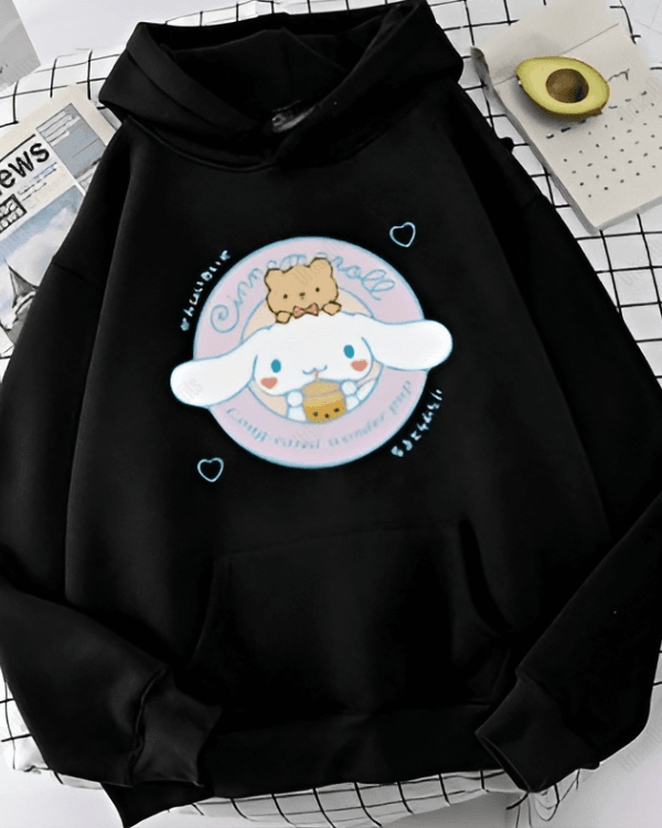 UrbanOutfits Women Oversized Hoodie Black / Cotton-Fleece / S Cinnamoroll - Women Oversized Hoodie