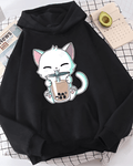 UrbanOutfits Women Oversized Hoodie Black / Cotton-Fleece / S Cute - Women Oversized Hoodie