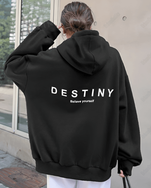 UrbanOutfits Women Oversized Hoodie Black / Cotton-Fleece / S DESTINY - Women Oversized Hoodie