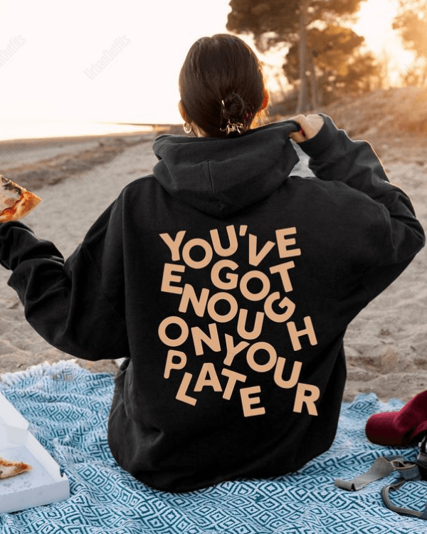 UrbanOutfits Women Oversized Hoodie Black / Cotton-Fleece / S Enough - Women Oversized Hoodie