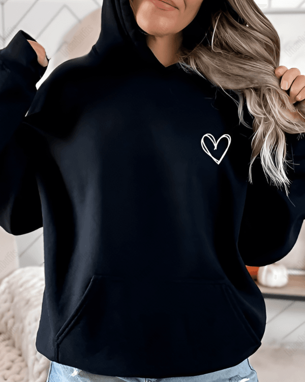 UrbanOutfits Women Oversized Hoodie Black / Cotton-Fleece / S Heart - Women Oversized Hoodie