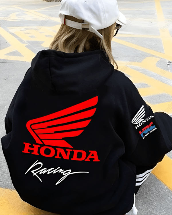 UrbanOutfits Women Oversized Hoodie Black / Cotton-Fleece / S Honda Racing- Women Oversized Hoodie