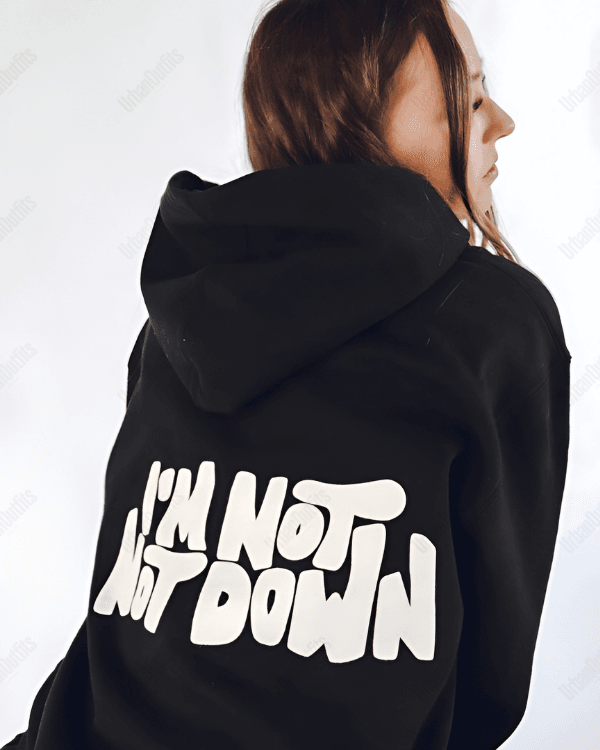 UrbanOutfits Women Oversized Hoodie Black / Cotton-Fleece / S I'm Not not down - Women Oversized Hoodie